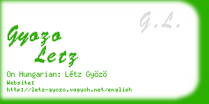 gyozo letz business card